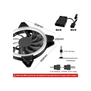 upHere F03 Ventilador silencioso LED de 4.724 in para_5