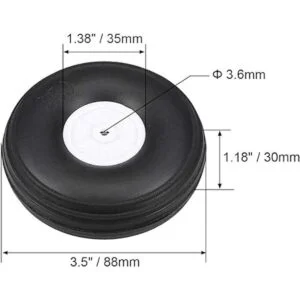 uxcell Juego de neumáticos y ruedas para avión RC_2