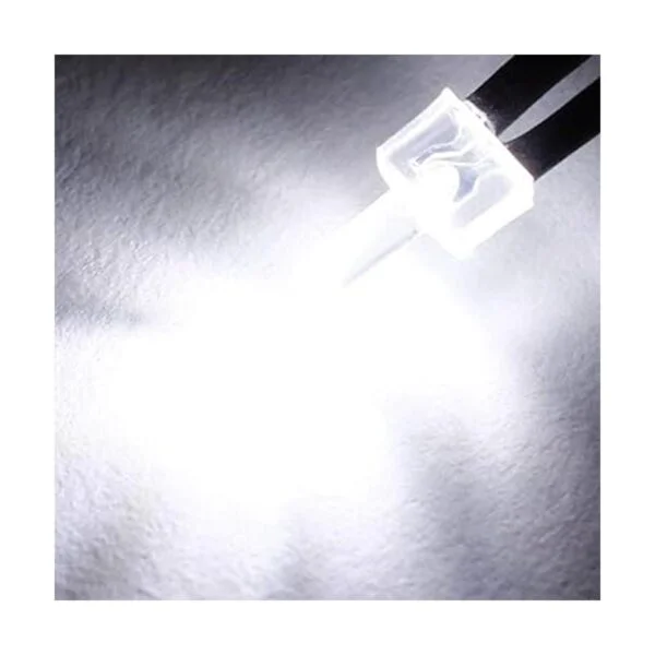 uxcell 10 bombillas LED con cable de 0.079 in luz blanca_4