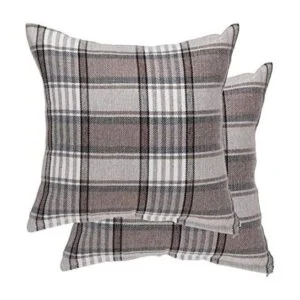 uxcell Juego de 2 fundas de almohada de cuadros de búfalo