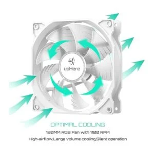 upHere Ventilador de carcasa RGB de 4.724 in control_3