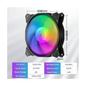 upHere Paquete de 5 ventiladores RGB de control_3