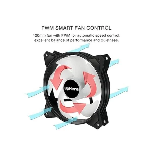 upHere Long Life PWM Ventilador de 4 pines con 4 pines de_4