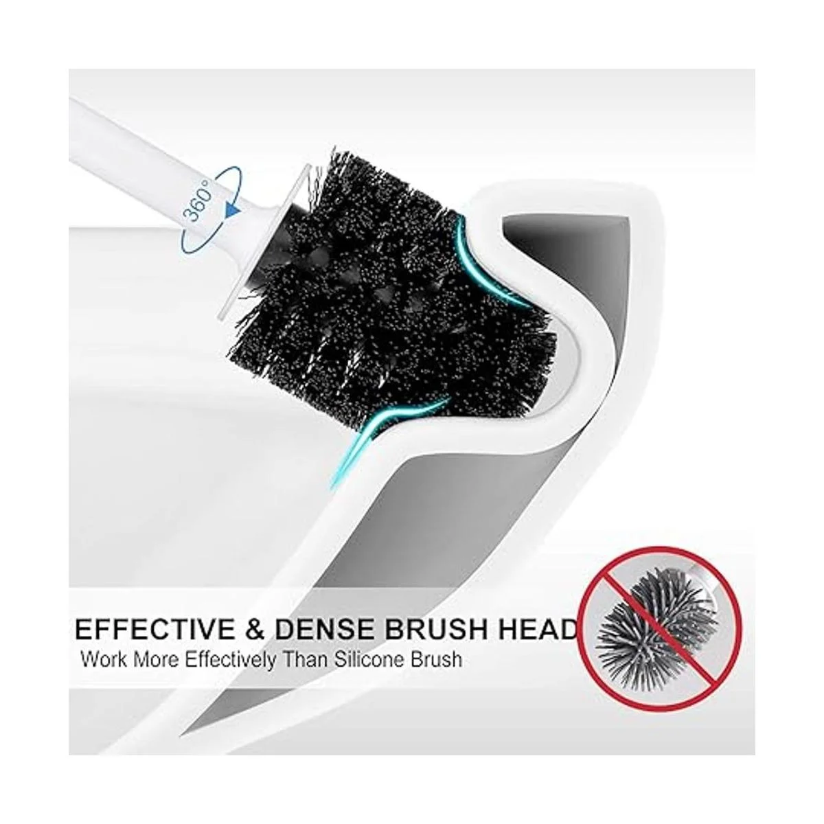 uptronic Paquete de 2 cepillos de inodoro con soporte_3