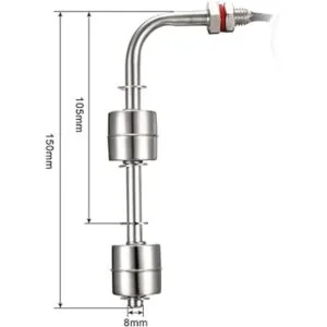 uxcell Interruptor de flotador de doble bola de acero en_4