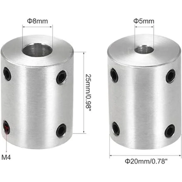 uxcell Juego de tornillos de acoplamiento rígido de 0.197_2