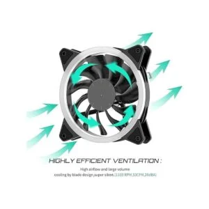 upHere F03 Ventilador silencioso LED de 4.724 in para_3