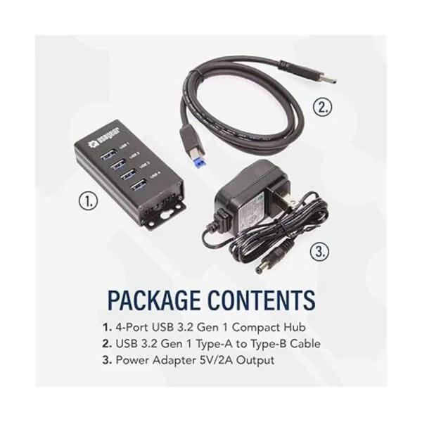 usbgear 4Port USB 3.0 Mountable carga y datos 5 Gbps Hub_6
