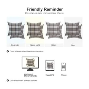 uxcell Juego de 2 fundas de almohada de cuadros de búfalo