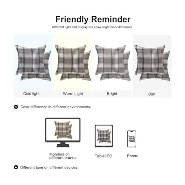 uxcell Juego de 2 fundas de almohada de cuadros de búfalo