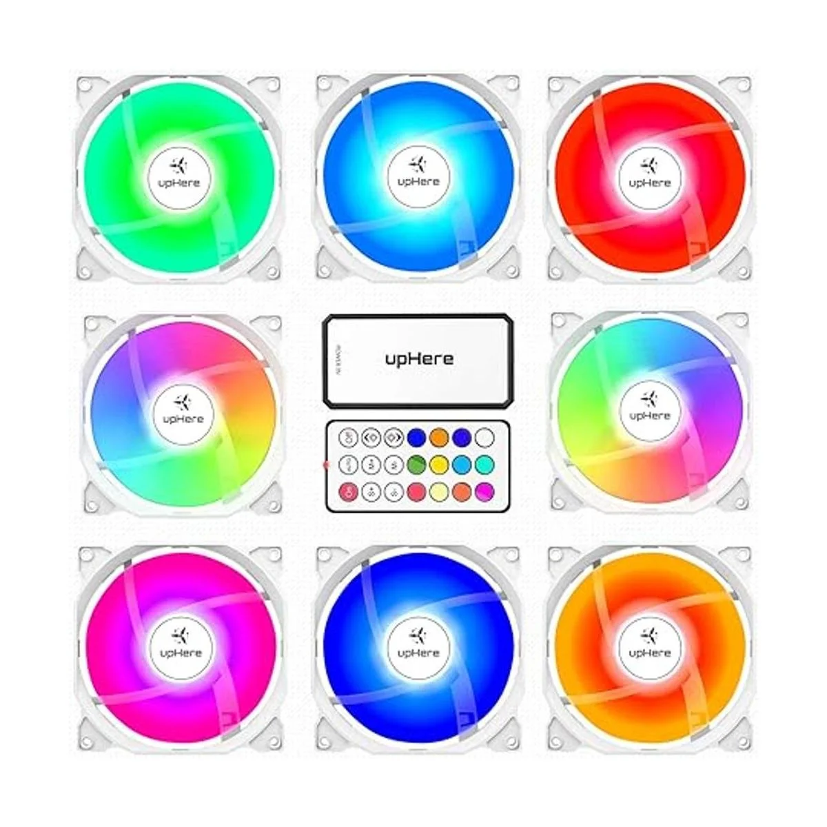 upHere Ventilador de carcasa RGB de 4.724 in control_2