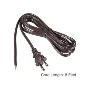 uxcell Cable de lámpara eléctrica de color plateado con_4