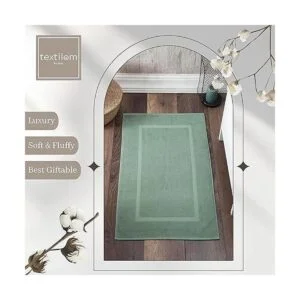 textilom 2 tapetes toalla lujosos de algodón con bandas_3