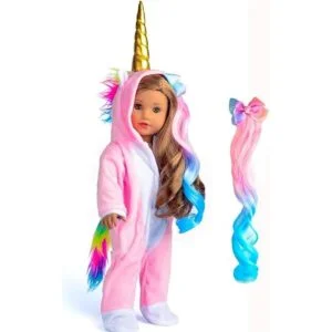 sweet dolly Ropa de muñeca disfraz de unicornio pijama_2