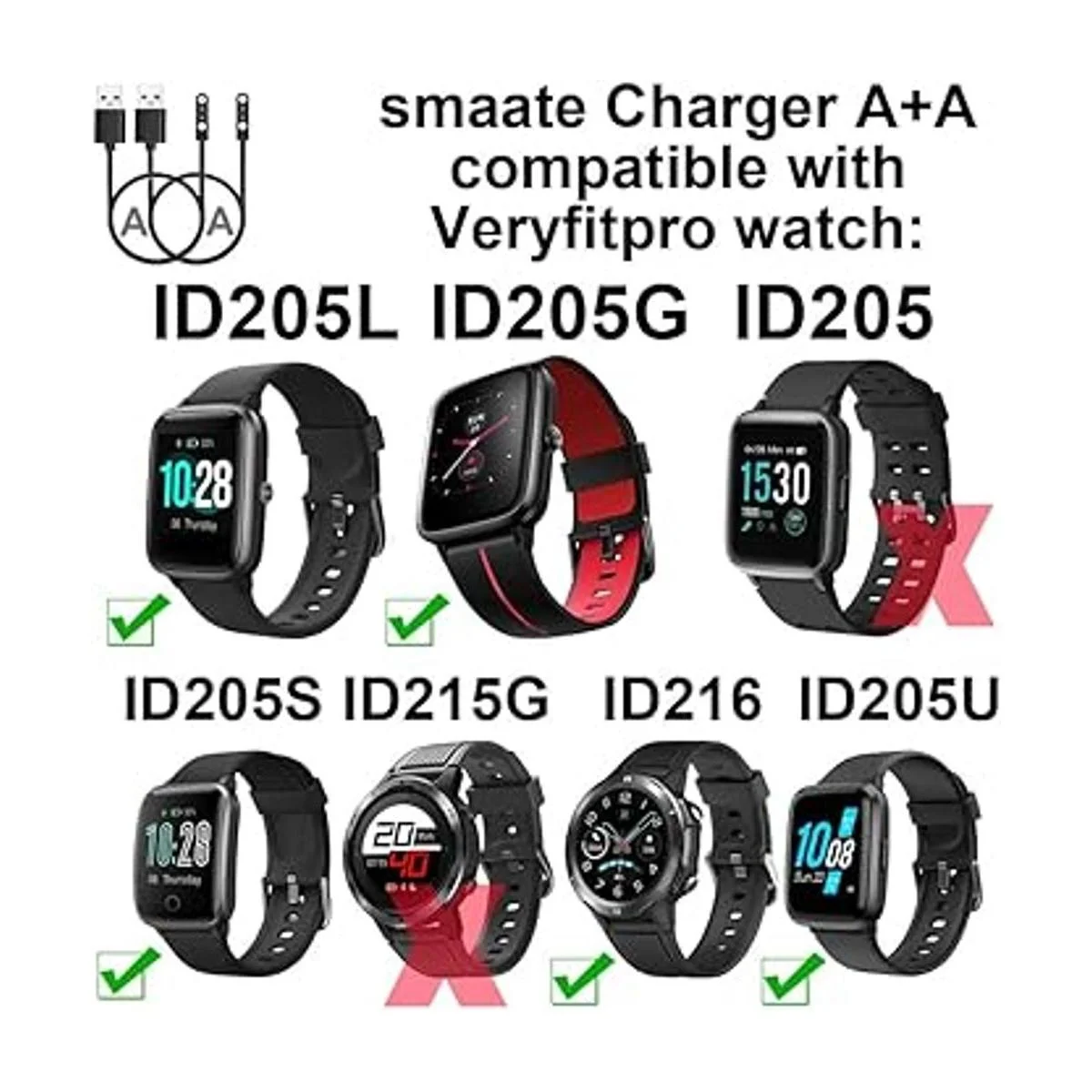 smaate Paquete de 2 cargadores para ID205L compatibles_3