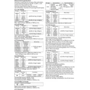 tekpower tp8268 AC DC Multímetro automáticomanual Range