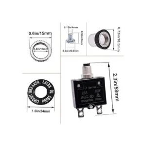smseace Interruptor de botón eléctrico de 15 amperios_4
