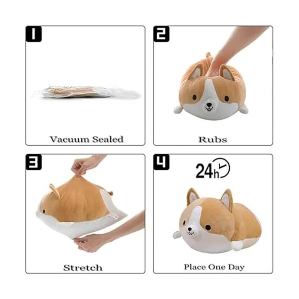 sofipal Cojín de peluche de perro Corgi con diseño de_6