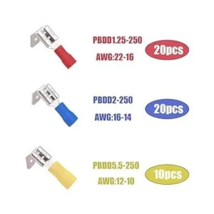 smseace 50 terminales de pala de cerdito 221616141210AWG_2