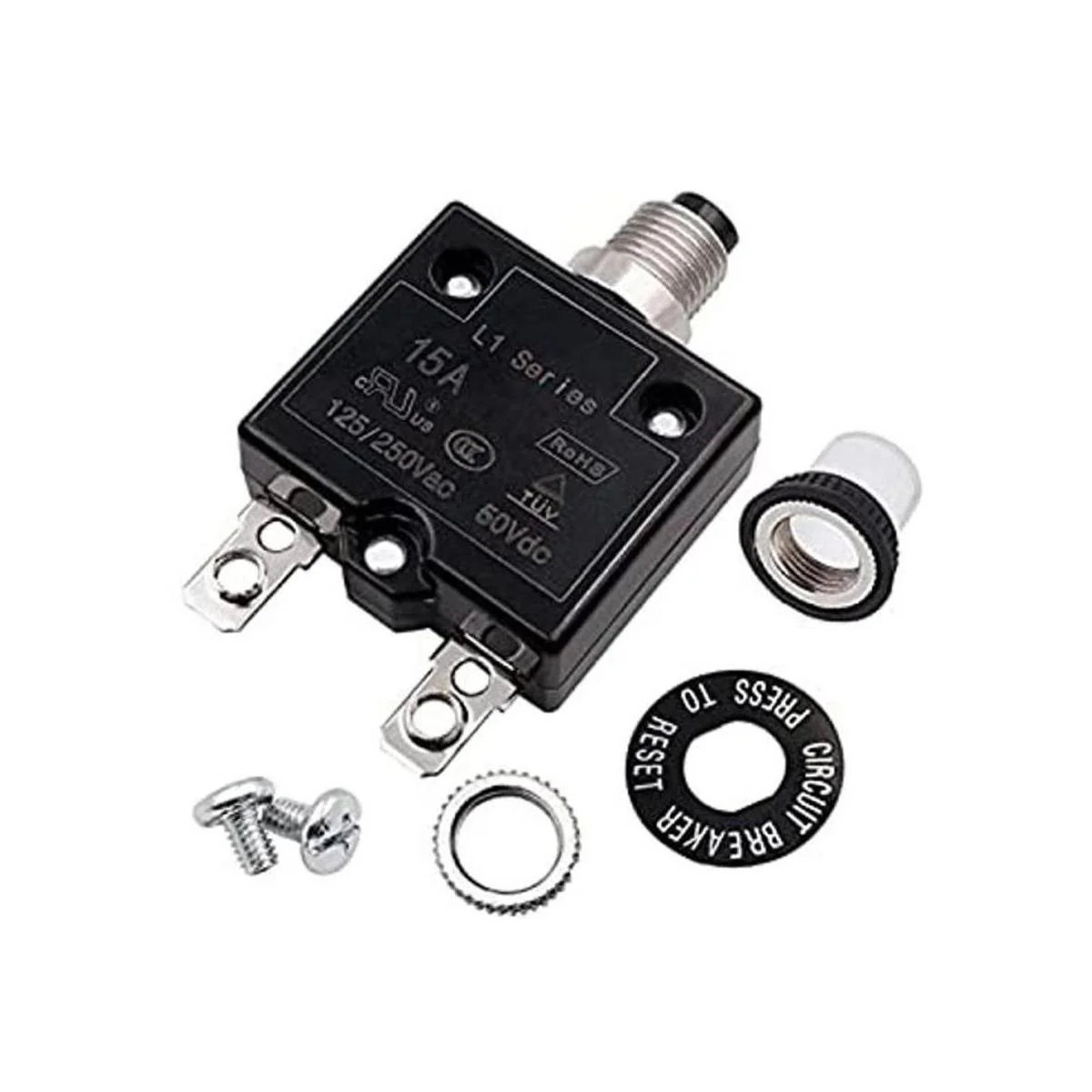 smseace Interruptor de botón eléctrico de 15 amperios_1