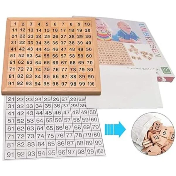 umbresen Juguetes de Madera Cientos de Tabla Montessori_6