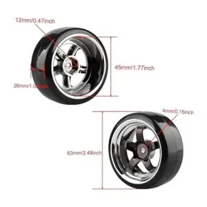 shaluoman chapado 5 radios Llantas con plástico duro_5