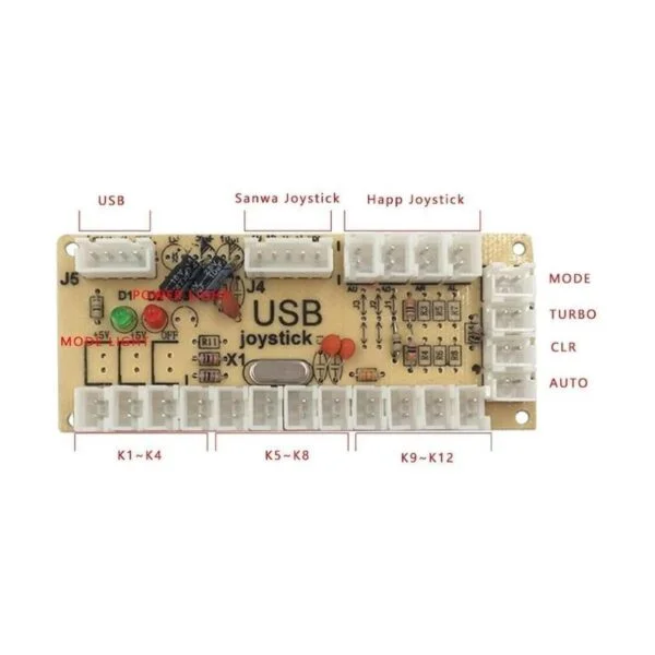 sjjx 2 Player retardo cero Generic mando de juego USB_5