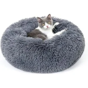 rabbitgoo Cama de gato para gatos de interior mullida y_1