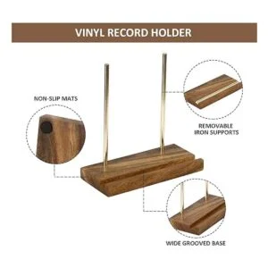 simesove Soporte de discos de vinilo de mesa soporte de