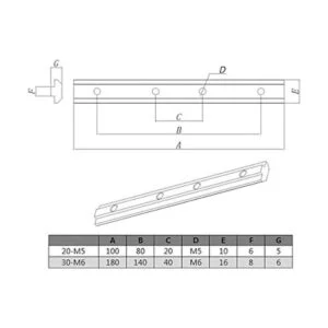 pzrt perfil de aluminio línea recta conector cierre_4