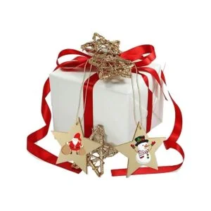 obmwang 50 piezas de recortes de estrella de madera