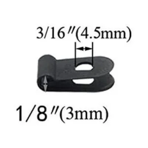 pcs Black Nylon Tornillo Alambre Clips RType Clip_2