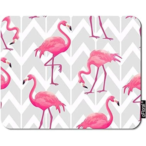 oFloral Flamingo Alfombrilla de ratón para juegos diseño_1