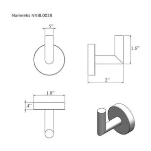 nameeks nnbl0027 gancho Hotel de lujo de baño pulido_2