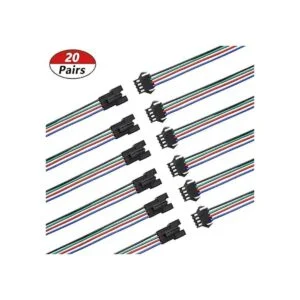mxuteuk 20 pares de enchufe JST SM de 22 AWG de 4 pines_4