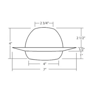 nicor iluminación 17506 WH Eyeball recortar 152 cm