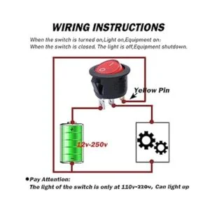 mxuteuk 5 piezas a presión AC110120 V interruptor_2