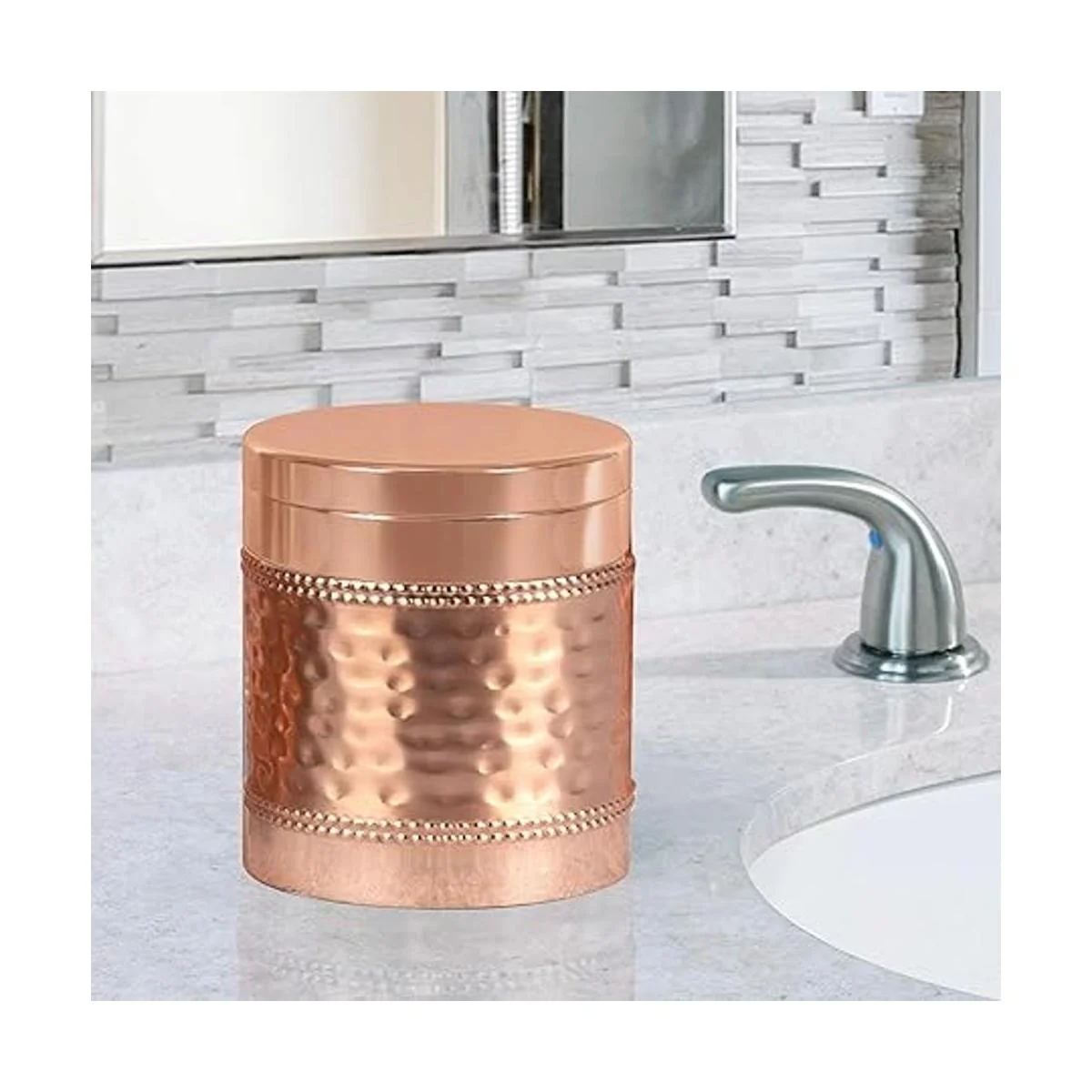 nu steel Soporte y tarro de cobre Hudson para cuarto de_5