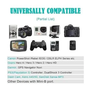 mini USB trenzado paquete de 3 pies SCOVEE USB 2.0 tipo A