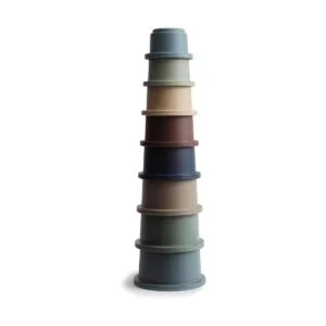 mushie Juguete de tazas apilables Fabricado en_1