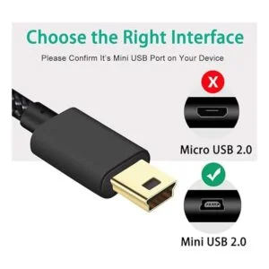 mini USB trenzado paquete de 3 pies SCOVEE USB 2.0 tipo A