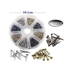 newlng Uñas pequeñas tornillos de madera compactos_4