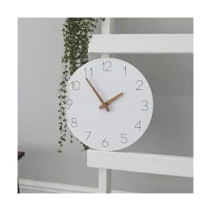 mooas Reloj de pared de madera plana reloj de pared de_6