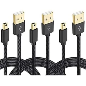 mini USB trenzado paquete de 3 pies SCOVEE USB 2.0 tipo A