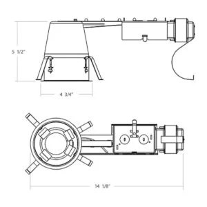 nicor iluminación 14101 AR 4inch Non IC Remodel hermético_2