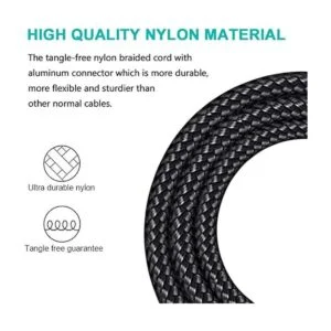 mini USB trenzado paquete de 3 pies SCOVEE USB 2.0 tipo A