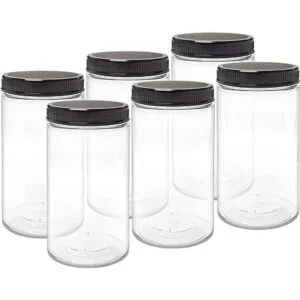 ljdeals Tarros de plástico transparente de 32 onzas con_2