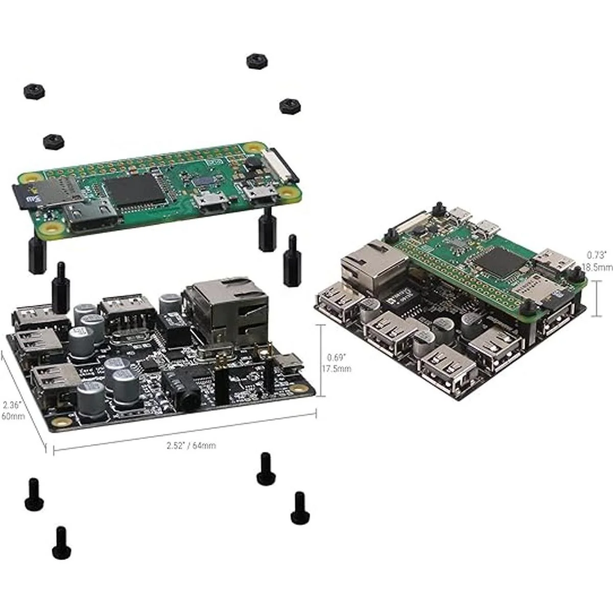 makerspot Pi Zero apilable USB Docking Hub_4