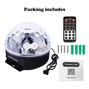memzuoix Luces de fiesta de bola de discoteca con 6_3