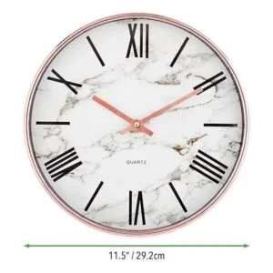 mDesign Reloj de pared moderno y elegante para la oficina